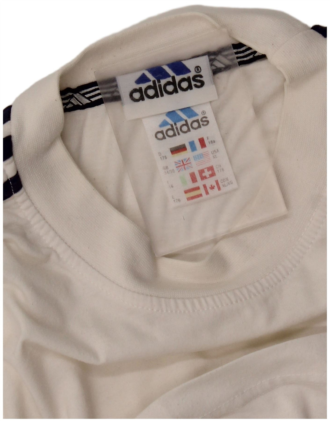 Adidas T-Shirt für Jungen, 15–16 Jahre, weiße Baumwolle