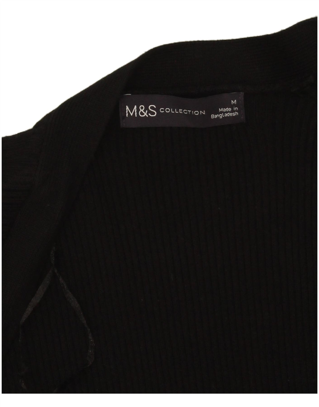 Marks & Spencer Offener Damen-Cardigan-Pullover UK 14 Mittelschwarze Viskose