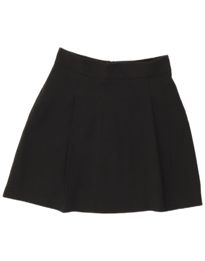 Marks & Spencer Damen A-Linienrock UK 10 Small W29 Schwarz Polyester