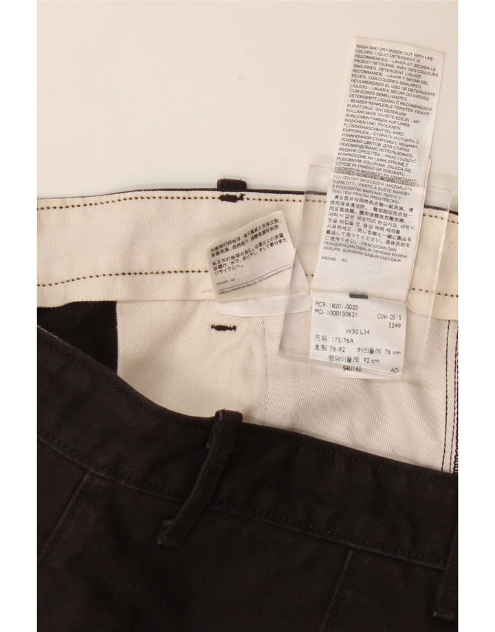 Levi's Herren gerade Chinohose W30 L34 schwarze Baumwolle