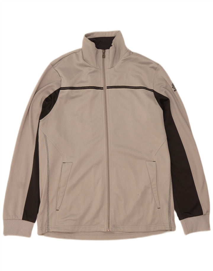 Lotto Herren-Trainingsanzug-Top-Jacke, großes graues Farbblock-Polyester