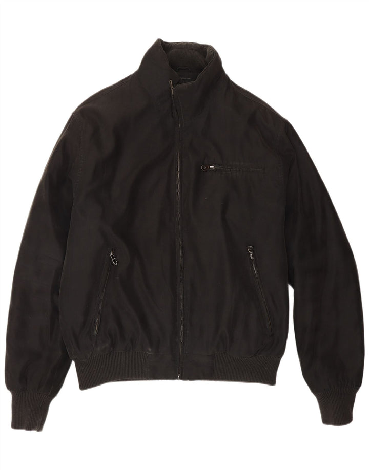 Polbot Herren Bomberjacke UK 40 Large Schwarz Polyester