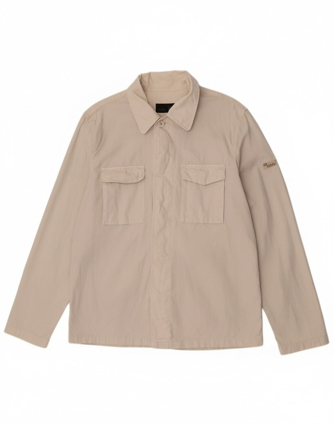 Gas Herren Bomberjacke UK 42 XL Off White Baumwolle