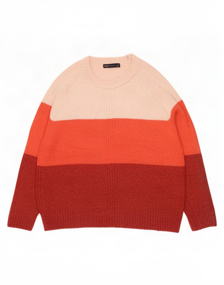 Marks & Spencer Damen-Pullover mit U-Boot-Ausschnitt, Gr. 14, mittelmehrfarbig