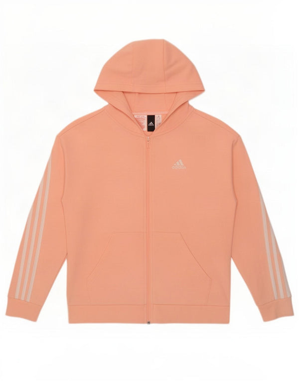 Adidas Jungen-Kapuzenpullover mit Reißverschluss, 13–14 Jahre, rosa Baumwolle