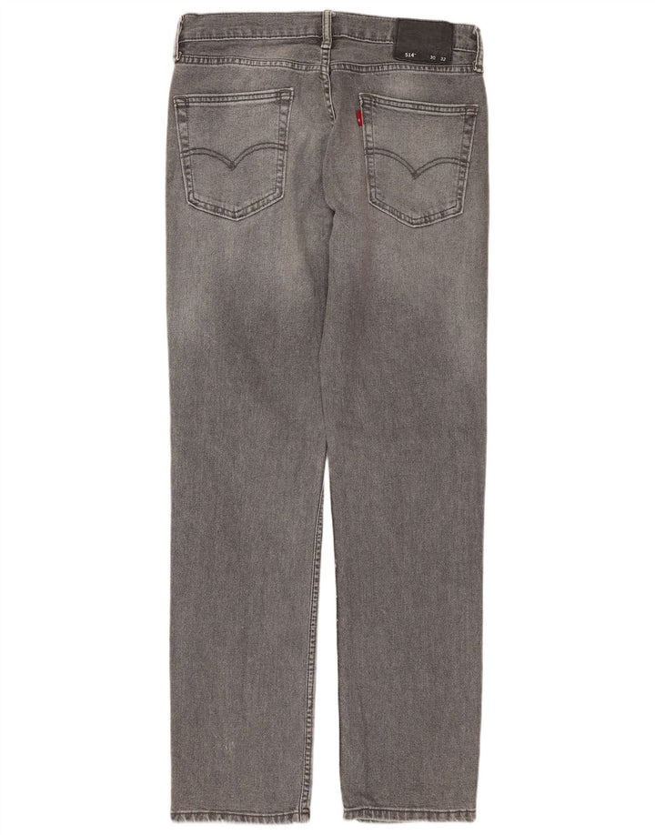 Levi's Herren 514 Straight Jeans Größe 30 W30 L32 Graue Baumwolle