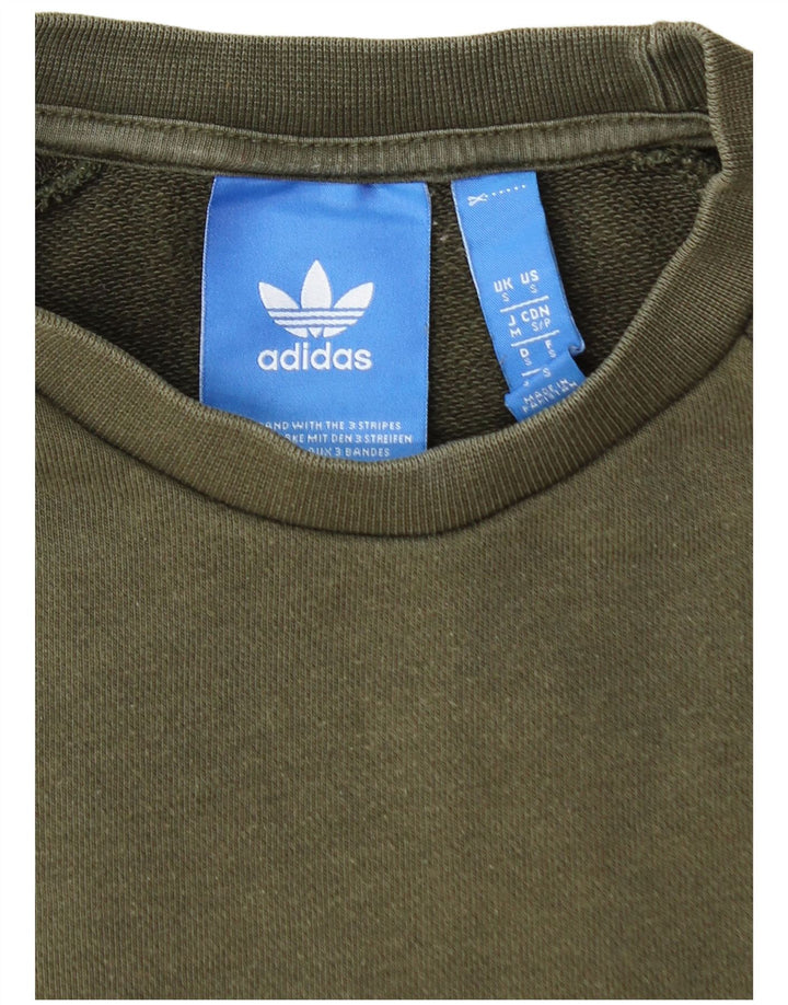 ADIDAS Herren T-Shirt Top Small Khaki Baumwolle