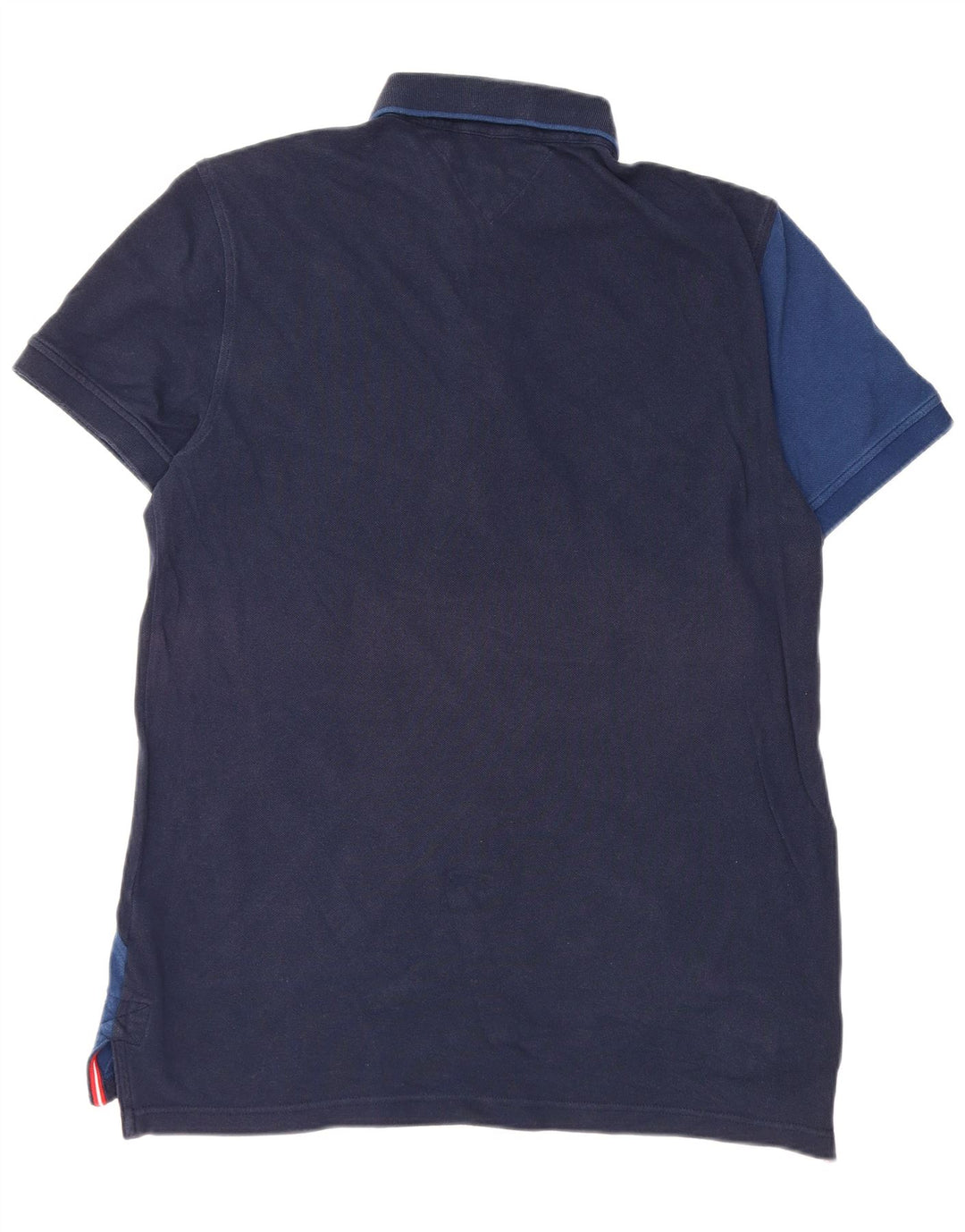 Tommy Hilfiger Herren-Poloshirt, groß, marineblau, gestreift, Baumwolle