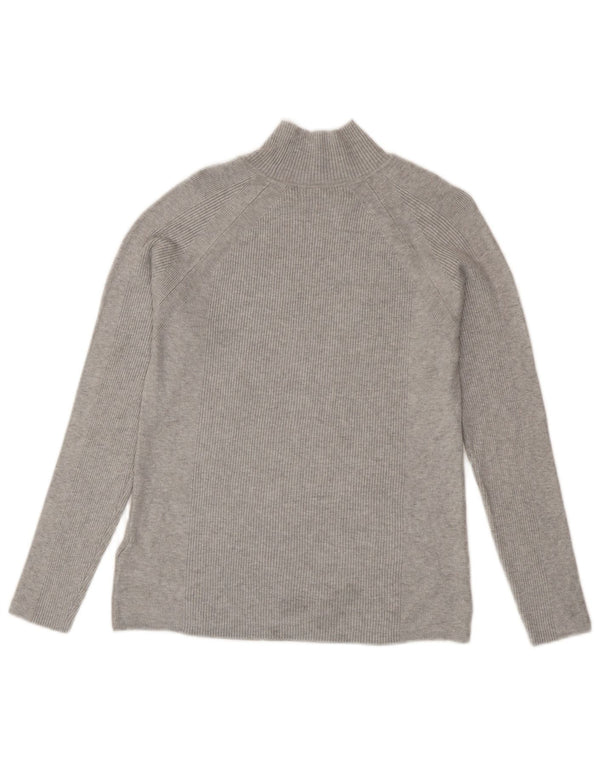 Marks & Spencer Damen Rollkragenpullover Pullover UK 12 Mittelgraue Viskose