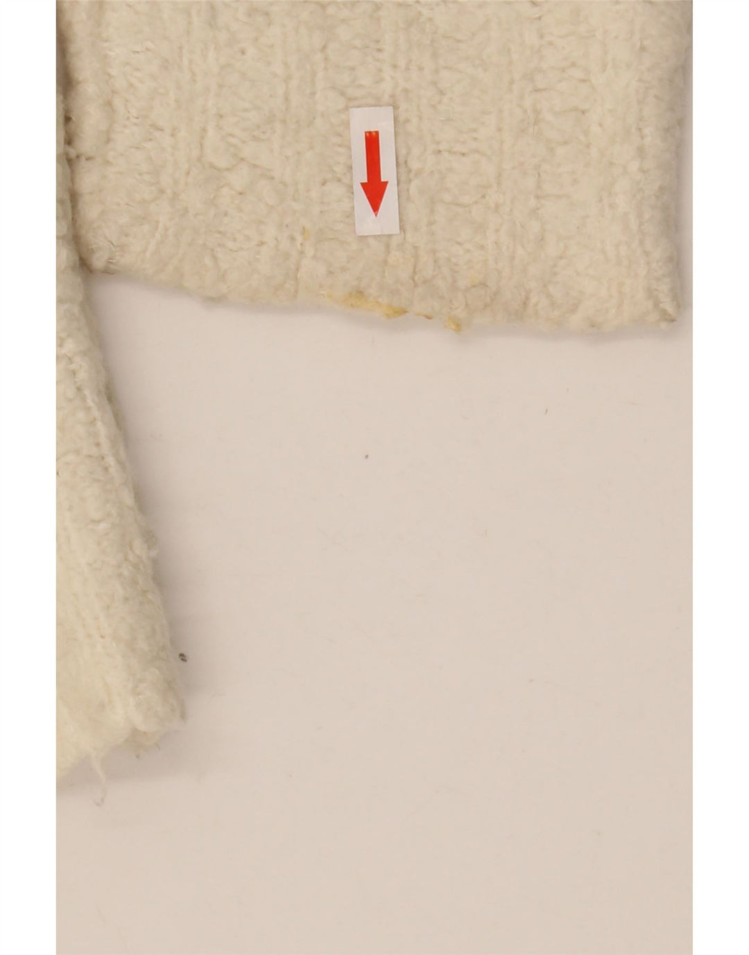 Vintage Damen Übergroßer Pullover mit U-Boot-Ausschnitt, UK 14, Mittelweiß
