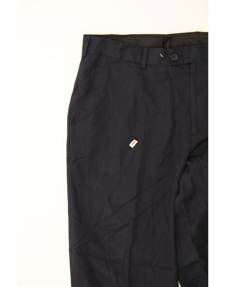 IZOD Mens Straight Suit Trousers W38 L30 Navy Blue Vintage Izod and Second-Hand Izod from Messina Hembry 