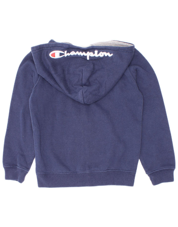 Champion Jungen-Kapuzenpullover mit grafischem Reißverschluss, 3–4 Jahre, 2XS, Marineblau, Baumwolle