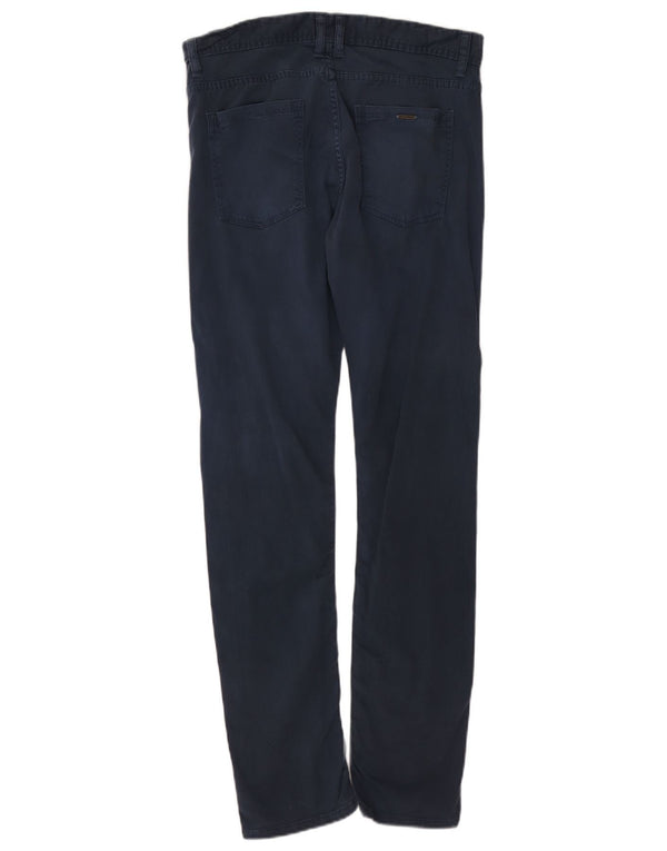 Schmale Freizeithose für Herren von Zara, EU 42, Größe L, W32, L32, Marineblau, Baumwolle
