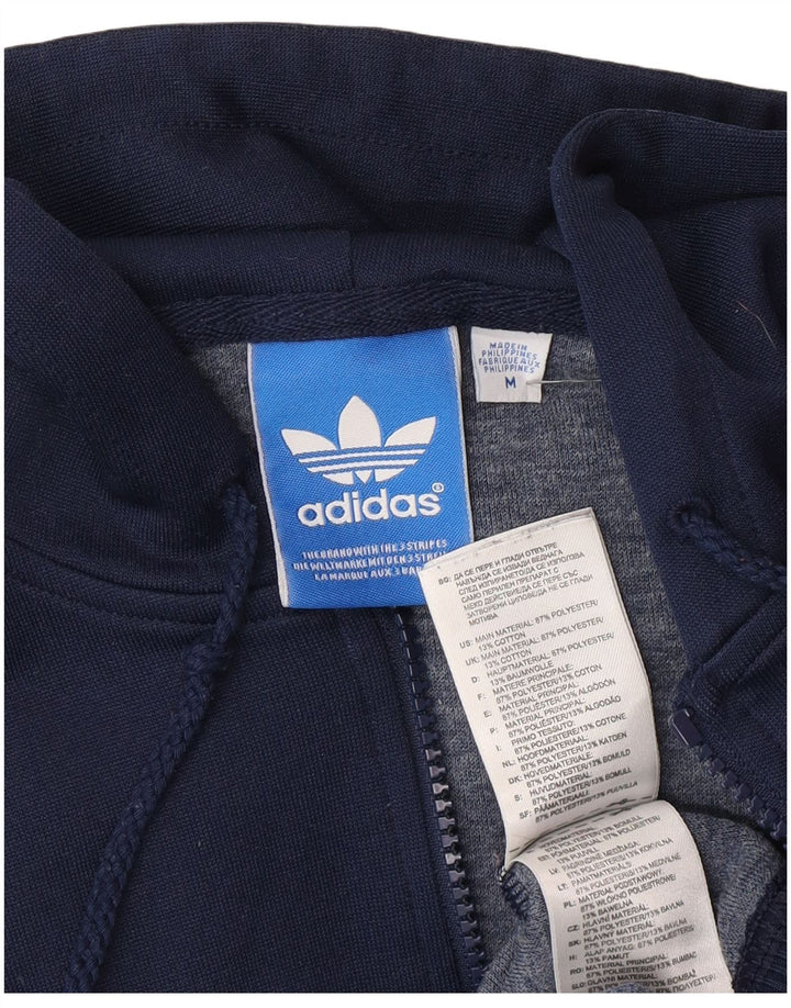 Adidas Herren Graphic Zip Hoodie Pullover Medium Marineblau Polyester