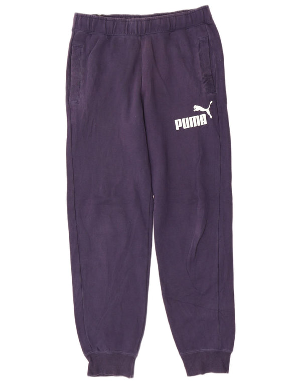 Puma Herren-Trainingshose mit Grafik, mittelblau, Baumwolle