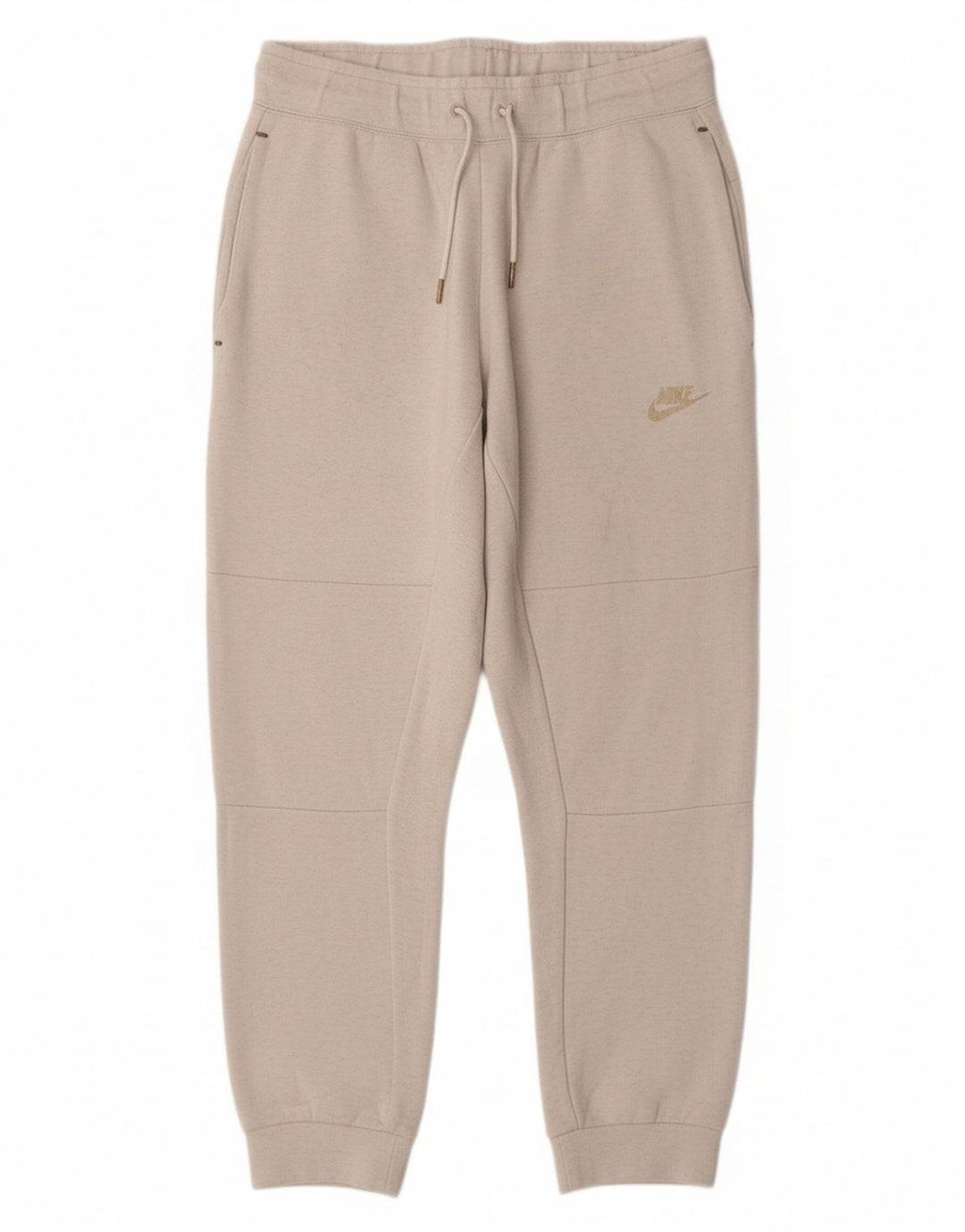 NIKE Mens Tracksuit Trousers Joggers Small Off White Cotton