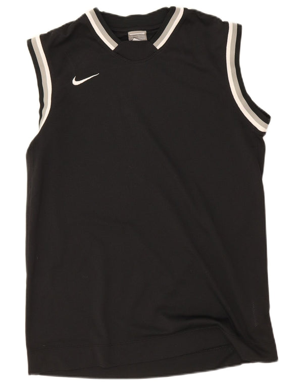 Nike Jungen-Trägershirt, 13–14 Jahre, XL, schwarz gestreift, Polyester