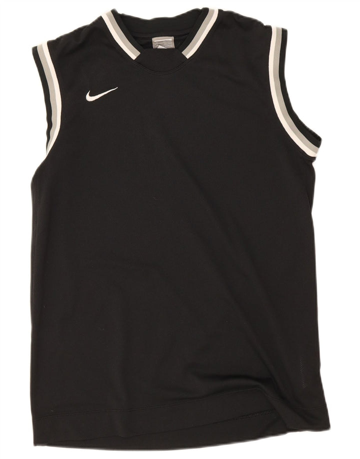 Nike Jungen-Trägershirt, 13–14 Jahre, XL, schwarz gestreift, Polyester