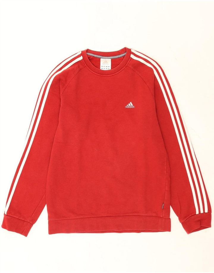 Adidas Herren Sweatshirt Pullover Small Rot Colourblock Baumwolle