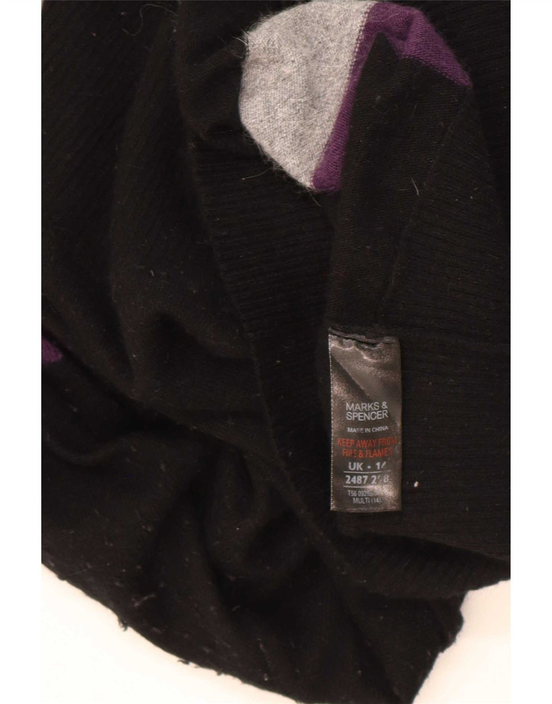 Marks & Spencer Damen Pulloverkleid UK 14 Mittel Mehrfarbig gestreift