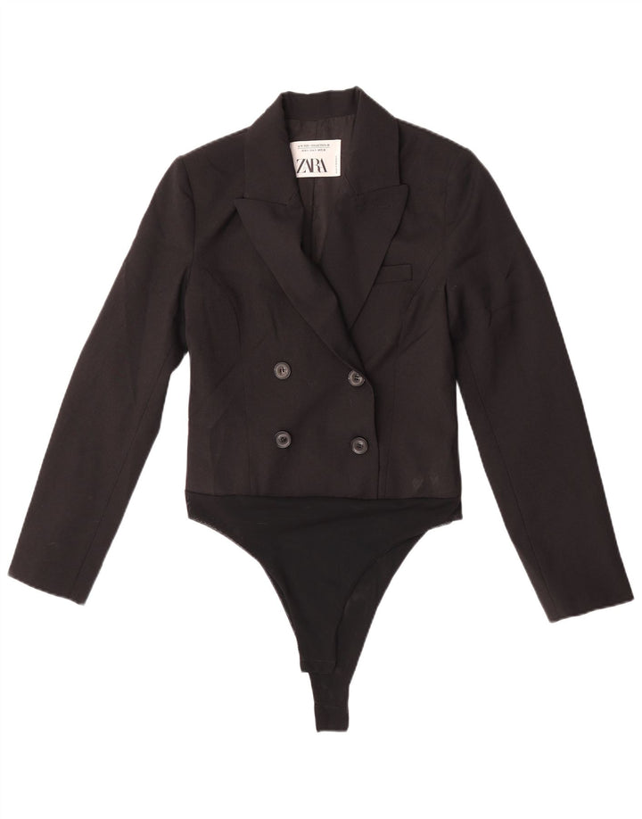 Zara Damen-Body UK 10 Small Schwarzer Colourblock-Polyester