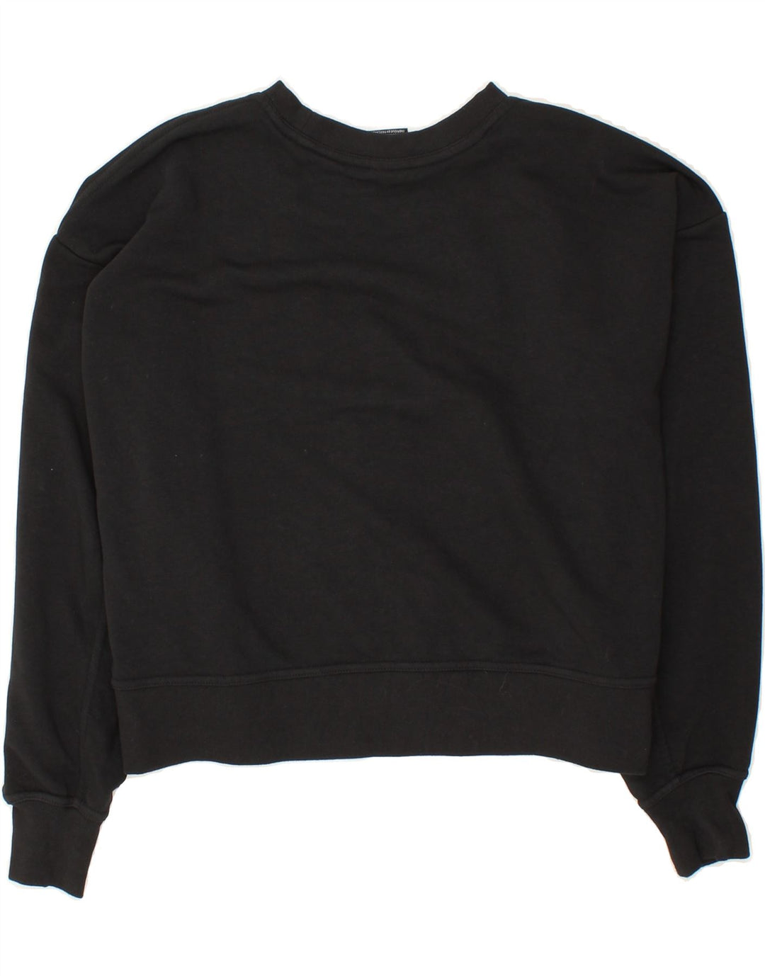 NIKE Womens Oversized Graphic Crop Sweatshirt Jumper UK 10 Small Black Vintage Nike and Second-Hand Nike from Messina Hembry 