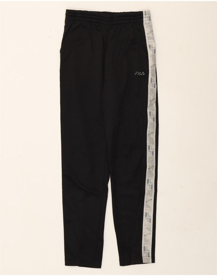 Fila Damen-Trainingshose mit Grafik, Größe IT 42, Mittelschwarz, Farbblock