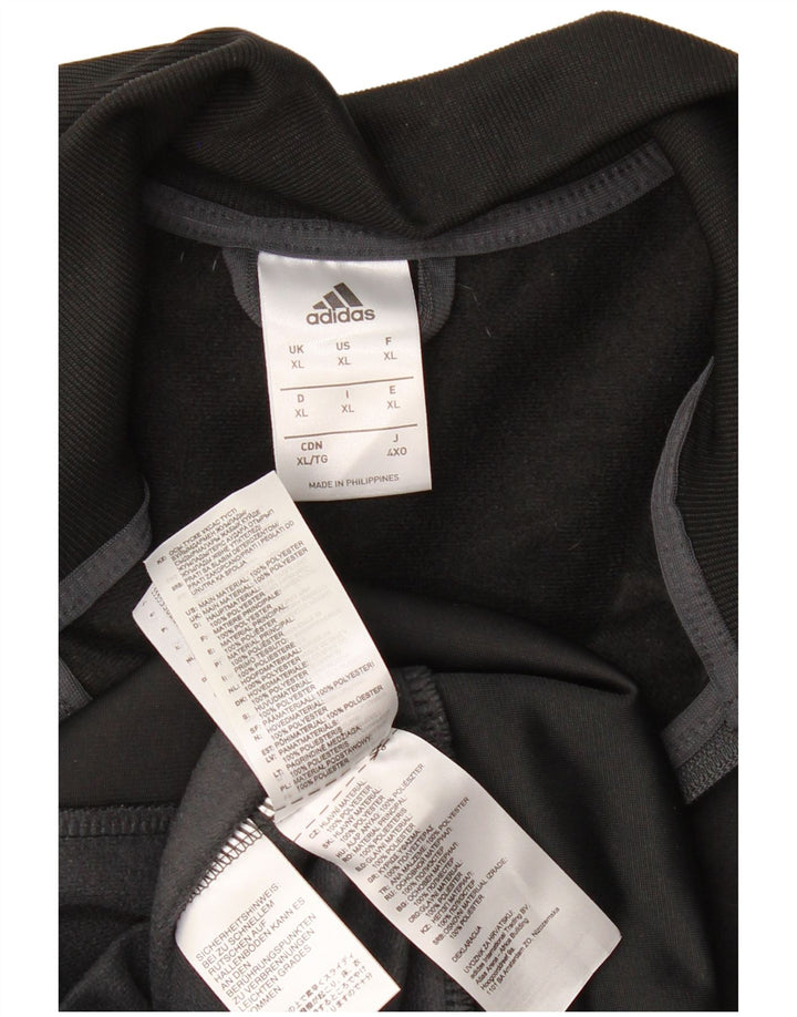 Adidas Herren-Trainingsanzug-Top-Jacke XL, graues Colourblock-Polyester