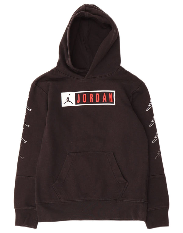 Jordan Jungen-Pullover mit Grafik-Kapuzenpullover, 10–11 Jahre, mittlere schwarze Baumwolle