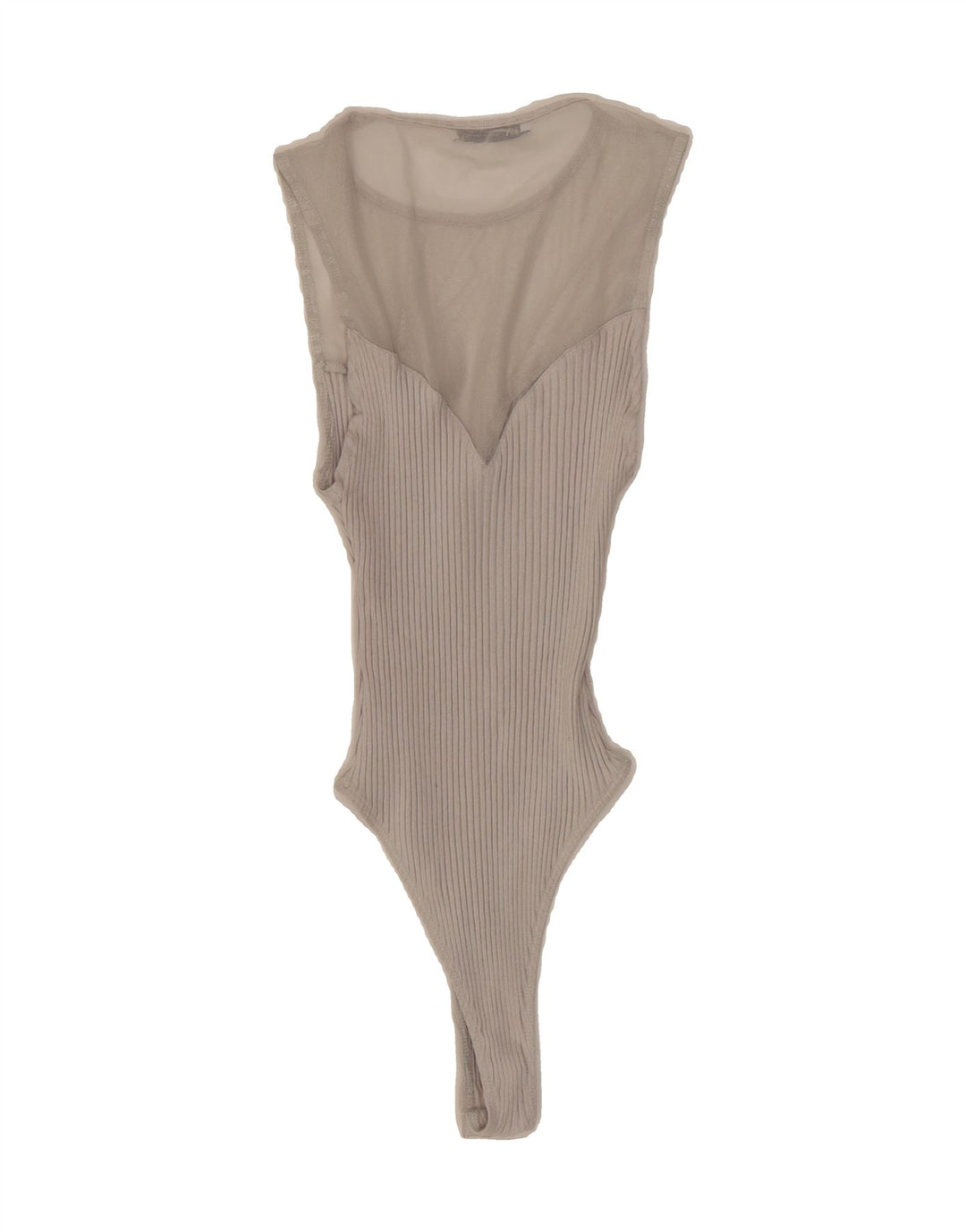 ZARA Womens Bodysuit UK 12 Medium Grey Vintage Zara and Second-Hand Zara from Messina Hembry 