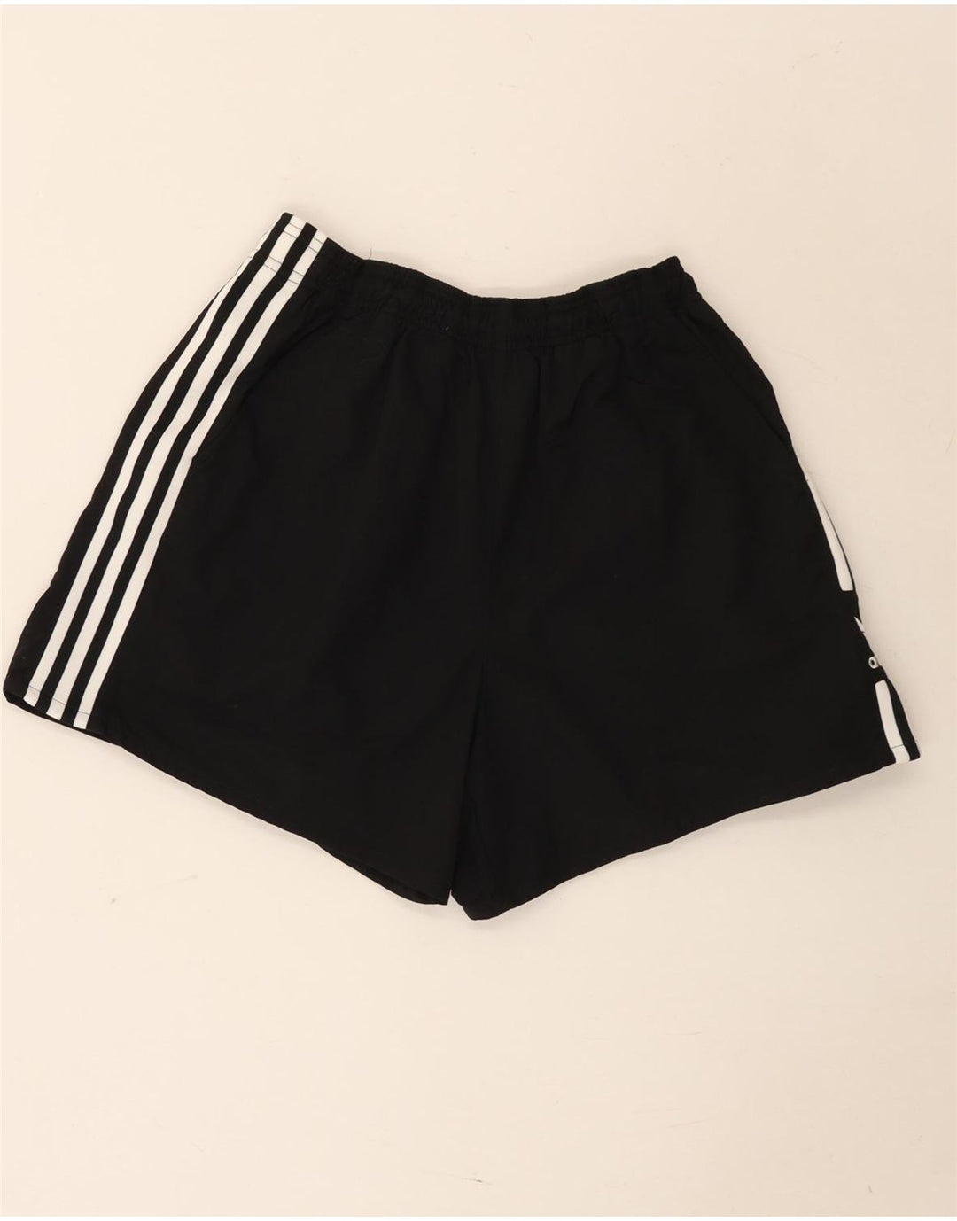 Adidas Damen Sportshorts UK 10 Small Schwarz Nylon