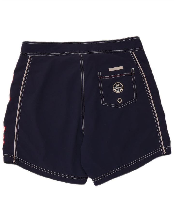 NORTH SAILS Herren Badeshorts mit Grafik, Mittelblau
