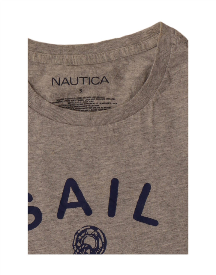 NAUTICA Mens Graphic T-Shirt Top Small Grey Cotton Vintage Nautica and Second-Hand Nautica from Messina Hembry 