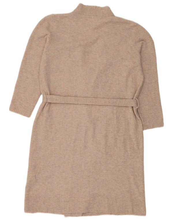 Marks & Spencer Damen Longline-Cardigan-Pullover UK 14 Mittelbeige