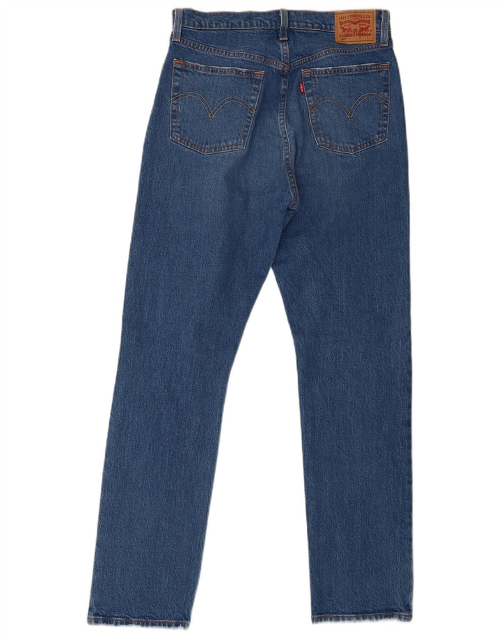 LEVI'S Womens 501 Distressed Straight Jeans  W29 L30 Blue Cotton