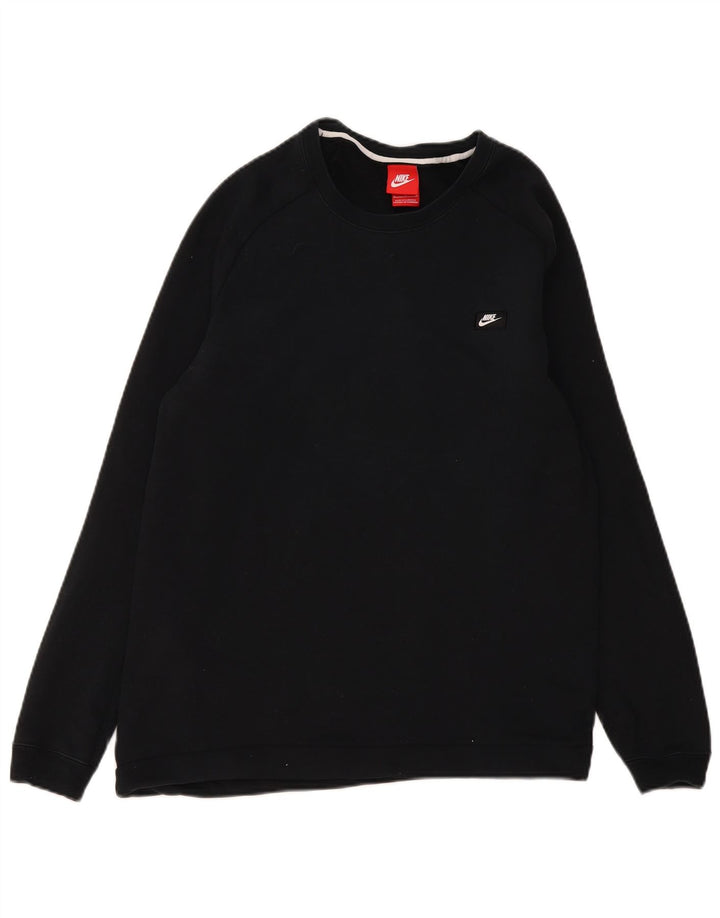 Nike Herren-Sweatshirt-Pullover, mittelschwarz, Baumwolle
