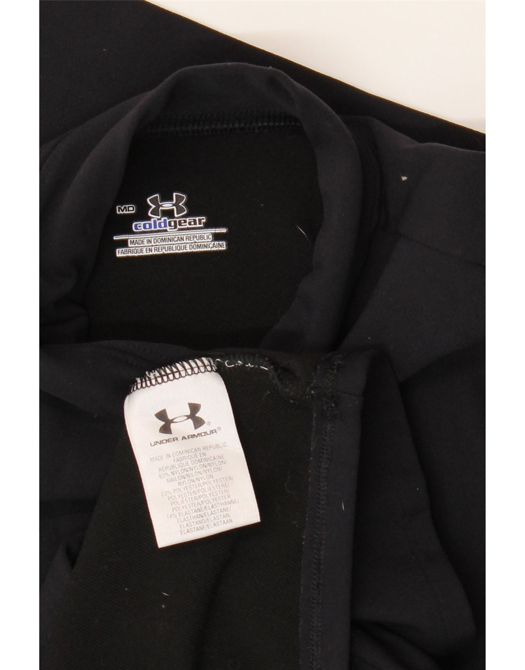 Under Armour Damen Cold Gear Top Langarm UK 12 Medium Schwarz Nylon