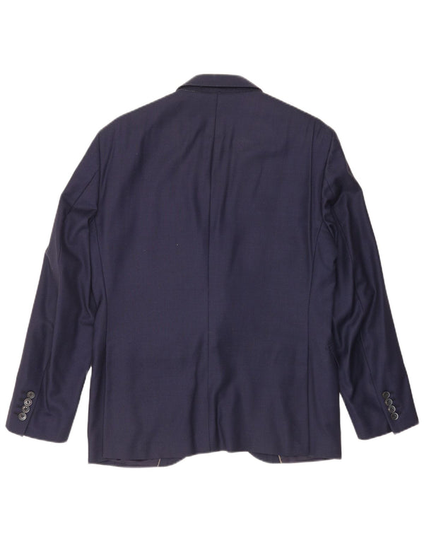Hackett Herren-Blazer mit 2 Knöpfen, UK 40, große marineblaue Wolle