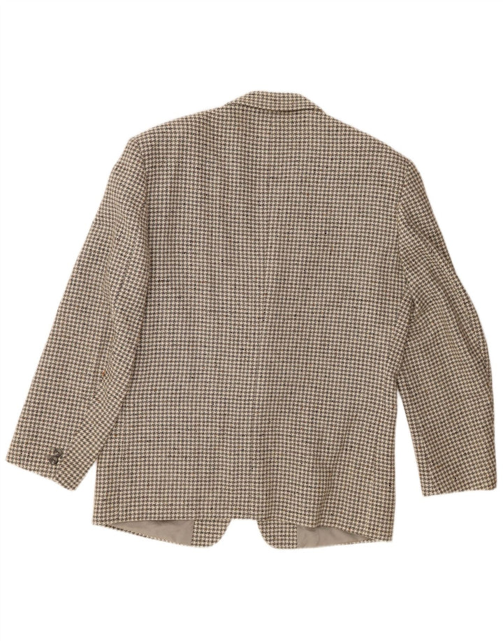 Division Vogue Herren-Blazer mit 2 Knöpfen, UK 38, Mittelgrau mit Hahnentrittmuster