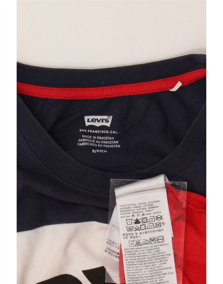 LEVI'S Damen Crop Graphic Vest Top UK 10 Small Mehrfarbig gestreift