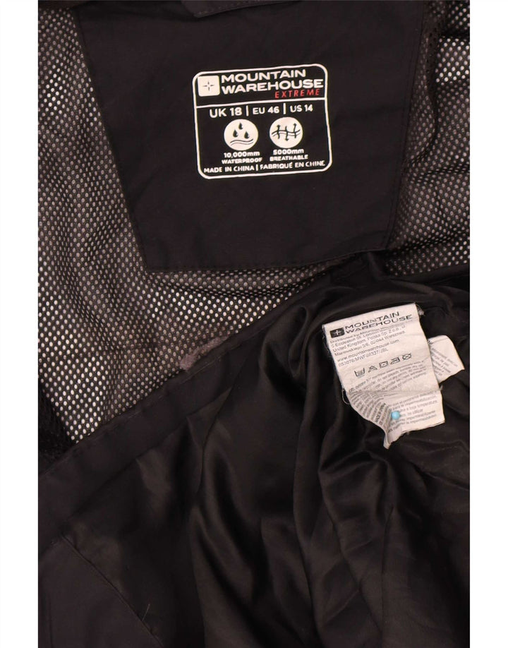 Mountain Warehouse Damen-Regenjacke mit Kapuze, übergroß, UK 18, XL, Schwarz