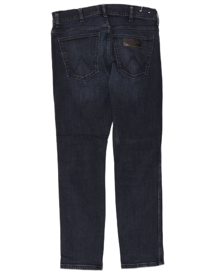 WRANGLER Herren Larston Slim Jeans W32 L32 Blaue Baumwolle