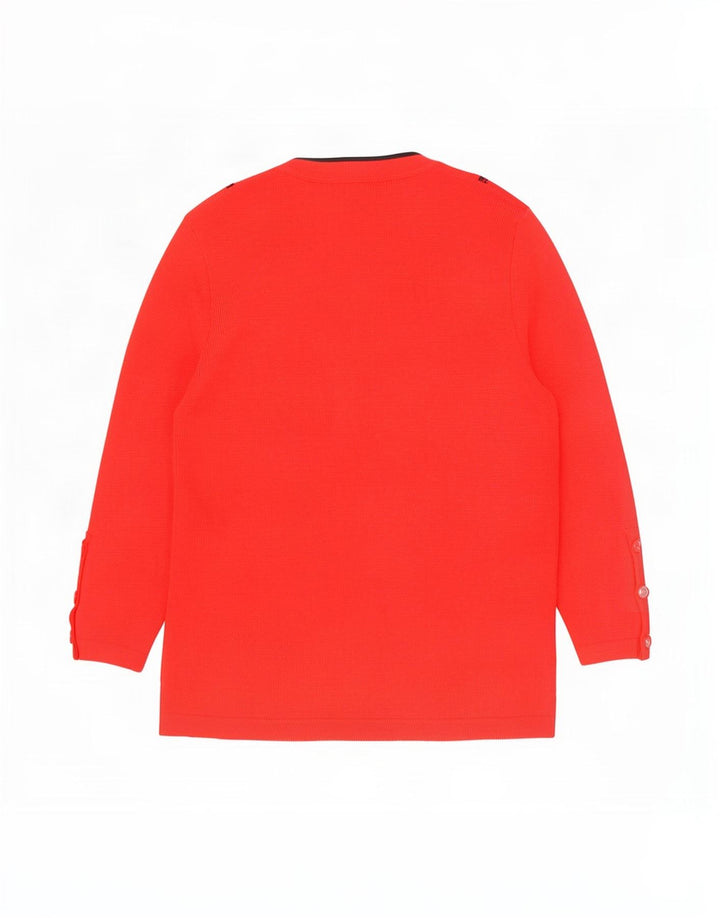 Vintage Damen Cardigan Pullover UK 16 Groß Rot