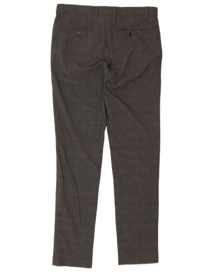 Ted Baker Slim-Anzughose für Herren, W32, L31, Grau mit Hahnentrittmuster
