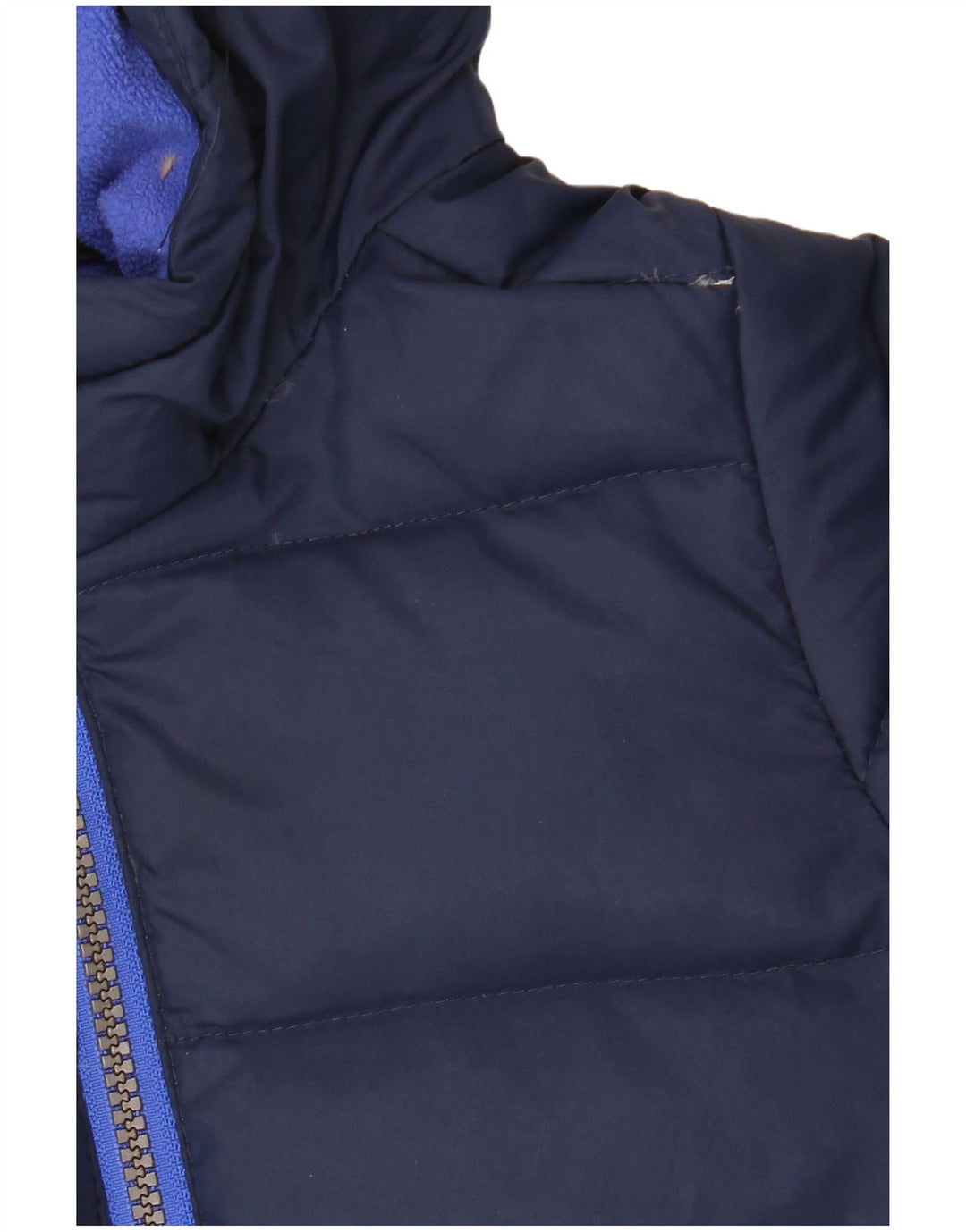 Benetton Wattierte Jacke mit grafischer Kapuze für Jungen, 5–6 Jahre, Marineblau