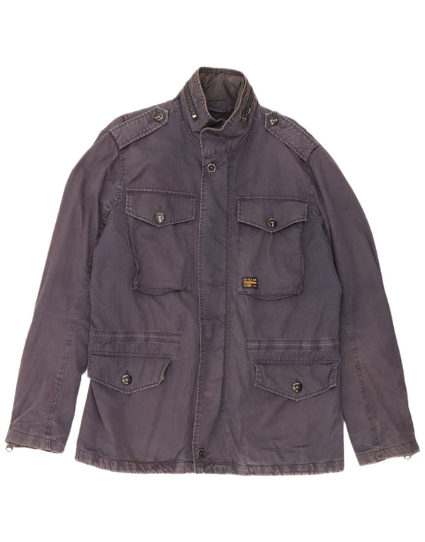 G-Star Herren-Utility-Jacke mit Kapuze, UK 42, XL, Marineblau, Baumwolle