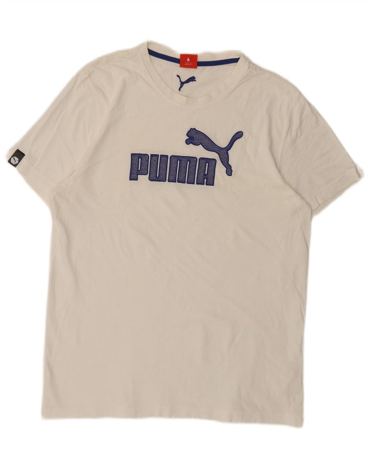 Puma Herren T-Shirt mit Grafik, Größe L, Weiß