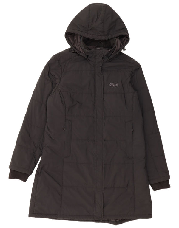 JACK WOLFSKIN Wattierter Damenmantel mit Kapuze UK 22/24 2XL Schwarz Polyester