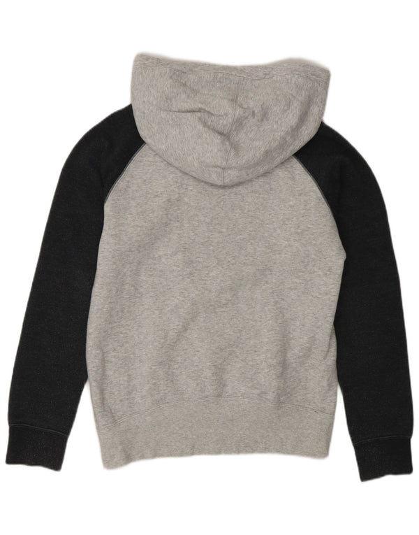 Hurley Damen-Kapuzenpullover mit Grafik, UK 10, Größe S, Grau, Colourblock-Baumwolle
