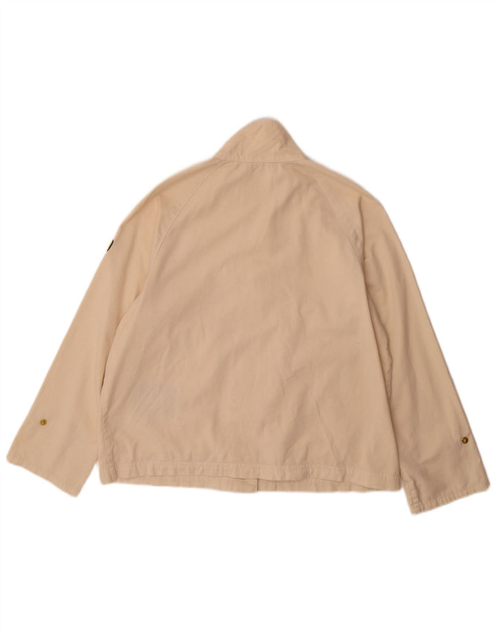 Barbour Damen Übergroße Bomberjacke UK 10 Small Beige Baumwolle